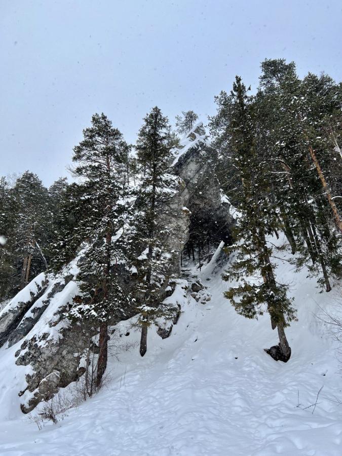 Усть-Койва: "Путешествие по долине реки Чусовая" на снегоходах (в санях), Мельничный ручей и камень Красный